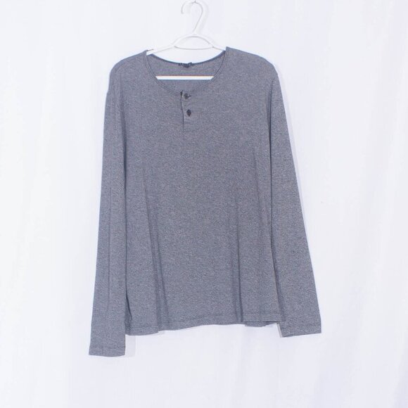 THEORY Men's Gray Henley Tee Size XL - Picture 3 of 8